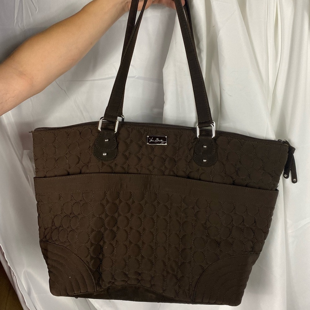 Like New Verá Bradley brown baby bag or work tote